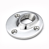 Stainless Steel 45° Round Base, Rail Fittings
