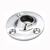 Stainless Steel 60° Round Base, Rail Fittings
